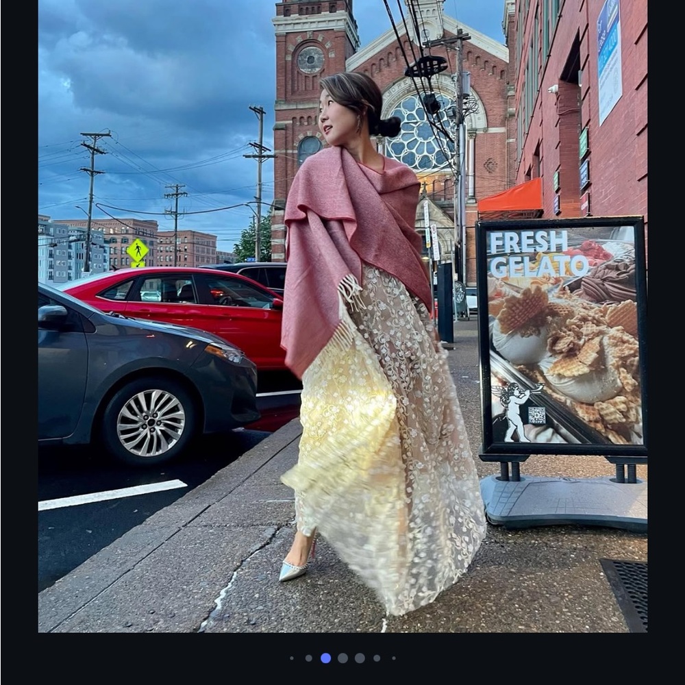White maxi lace dress
